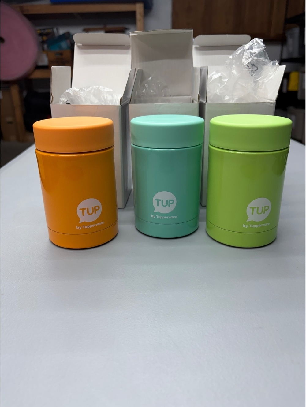 Lot of 3 Tupperware Mini Insulated Food Jar-250ml/8 oz